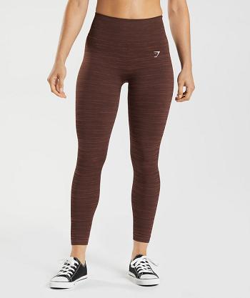 Dámské Legíny Gymshark Adapt Marl Seamless Hnědé Růžové Hnědé | CZ 3968RVD